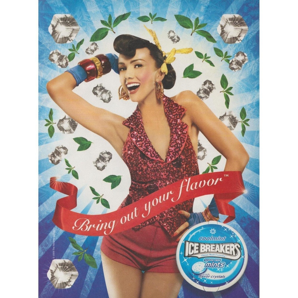 2009 Ice Breakers Coolmint Mints Print Ad Bring Out Your Flavor Christmas Decor